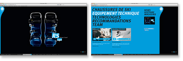 visual platform visual language blue Ski race