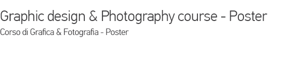 poster typo graphic course photo manifesto Corso grafica Fotografia
