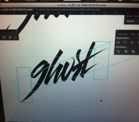 ghost Clothing lettering letter tipografia diseño grafico brand chile Santiago represent for ever clothes