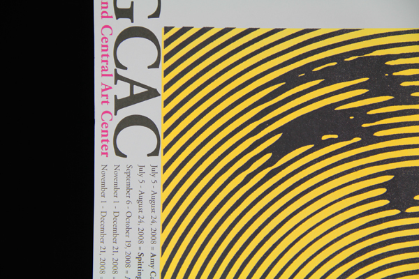poster GCAC CSUF gallery Art Exhibitions fluorescent orange xerography