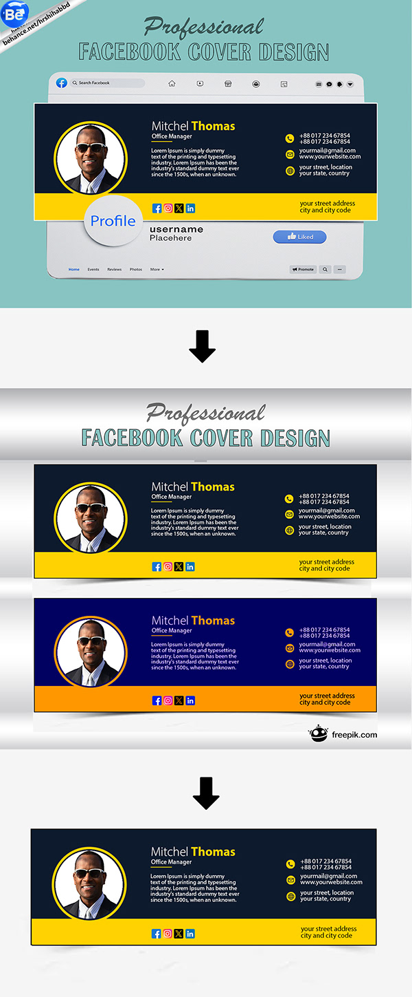 Facebook Cover Design, Modern Facebook Cover