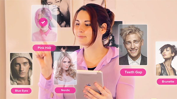 app model casting video identity Business Cards promo start-up webservice pink Glitter