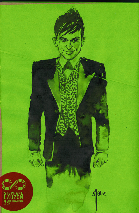 inktober ink slauz portrait greenday Tim Burton sketch Fashion  stephane lauzon