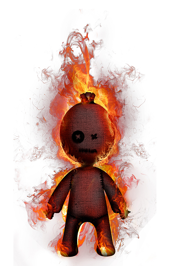 rag doll burning barena