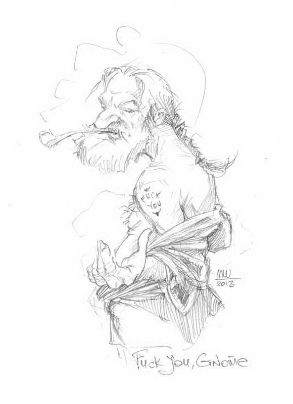 gnome cartoon Drawing  sketch