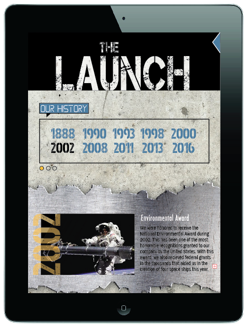 space junk recycle annual report publication design iPad design