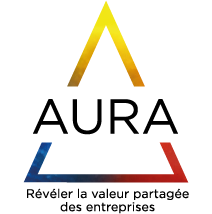 Aura logo couleurs melange triangle Valeur immaterielle Karine Pho Claire Poiroux Rémy Champon mathilde clément ink experimentations Valeur partagée
