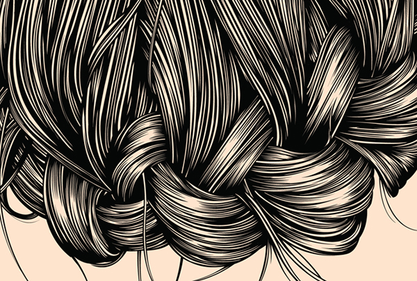 gaksdesigns  vector Illustrator gaks hair Pen tool gaks designs black lines vector art Intuos wacom