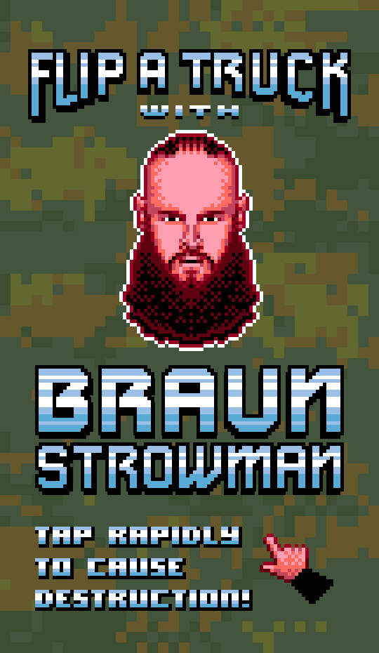 Wrestling WWE braun strowman animated Pixel art 8-bit Video Games 16-bit 8bit 8Bit Illustration