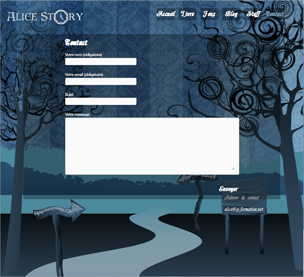 Webdesign AliceStory alice in wonderland