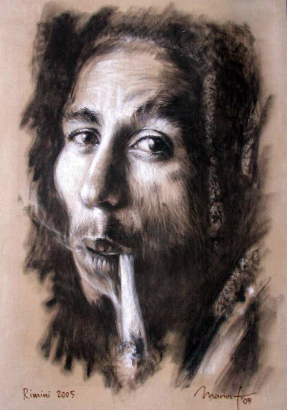 portrait Bob Marley nicole kidman Leo DiCaprio