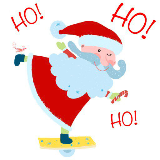 Christmas hohoho new year Santa Claus sticker illustrations Telegram sticker 2022 Calendar 2022 design
