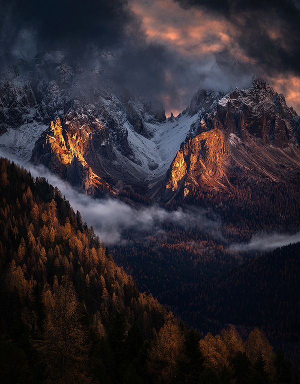 The lights of the Dolomites