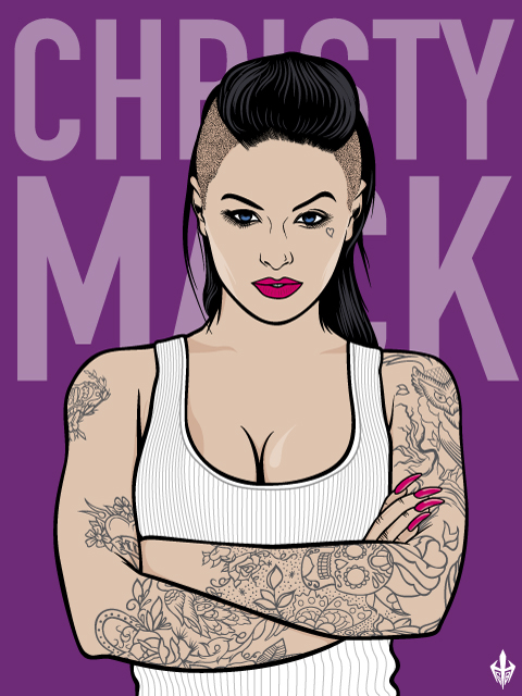 ChristyMack taker SickBroders vector portrait ilustracion tattoo hot girls Fan Art sexy