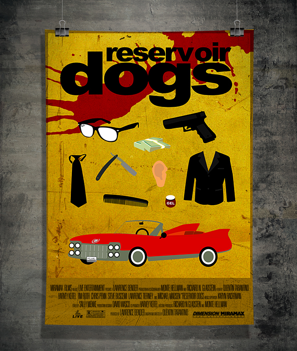 movie poster reservoir dogs Big Lebowski planet terror tablet Editing  films Cinema print culture design graphic clean clear