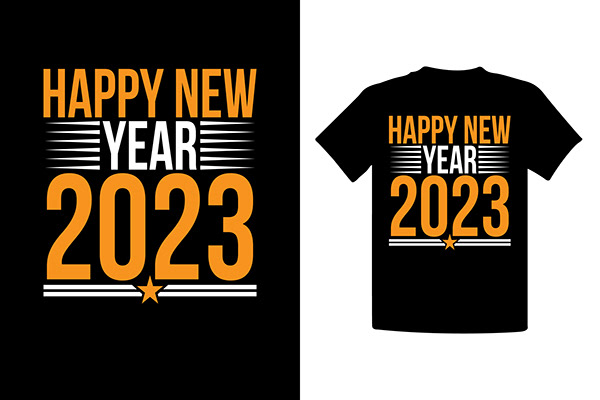 Happy New Year 2023 T-Shirt Design Bundle