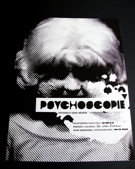 Catalogue print psychose psychoscopie evenement Event faculté Descartes Paris edition cartes Invitation