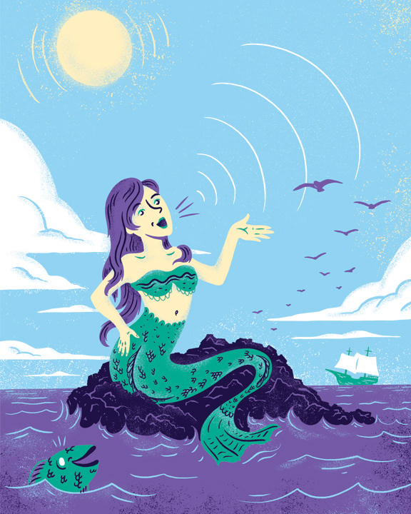 book bunyip childrens fairie Jersey Devil mermaid ILLUSTRATION  julian baker
