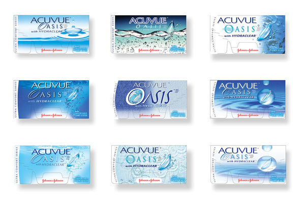 healthcare eyewear Contact Lens comfort Liquid optical vision oasis oasys brand architecture water acuvue hydraclear Johnson& Johnson