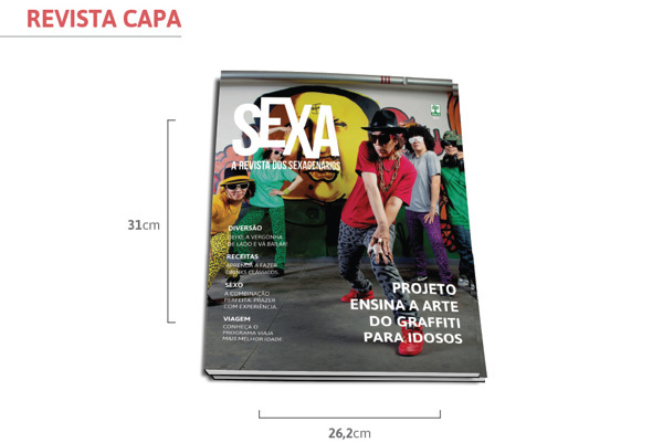 revista magazine sexa A Revista dos sexagenarios interdisciplinar projeto gráfico