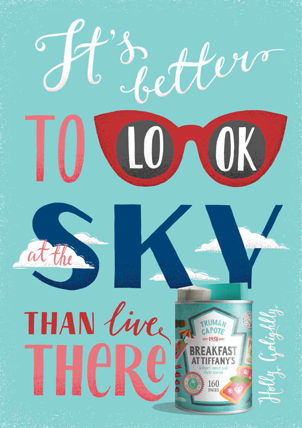 lettering book cover concept breakfast Food  Label