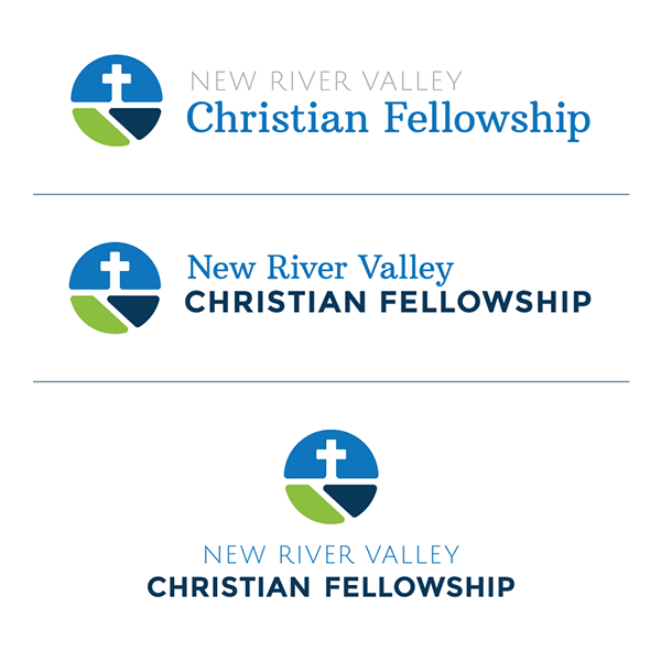 church Christian cross logo river valley religious