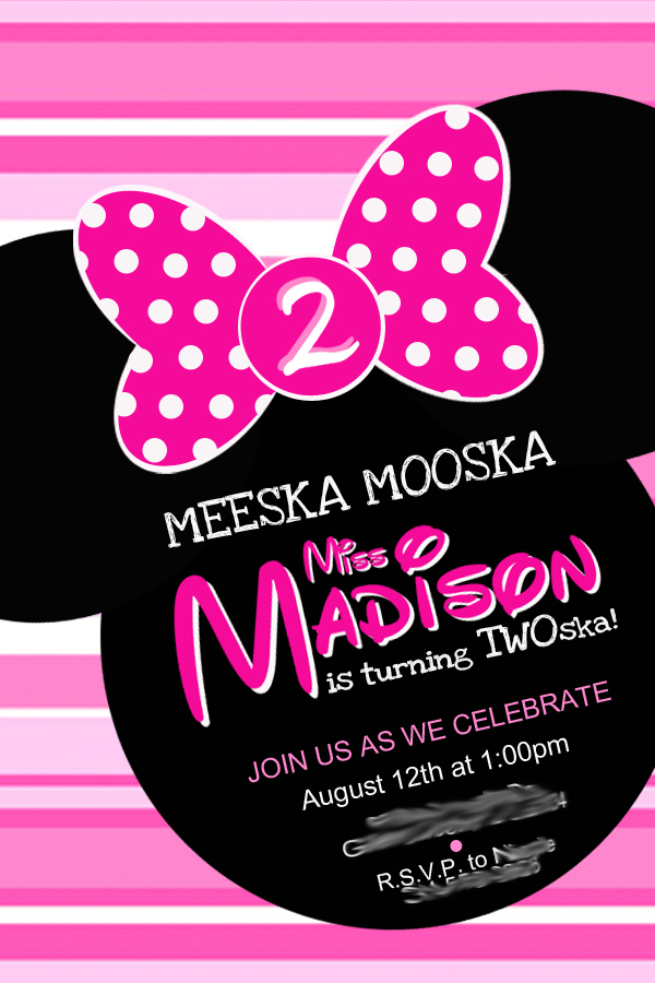 Minnie Mouse Birthday Invitation on Behance
