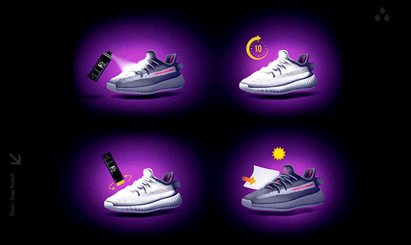 Crep Protect "how to" illustrations