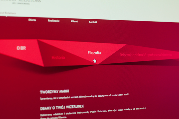 Rymer Studio Rymer 2011 Web triangle Brand Relations logo Logotype graphic 3d form cherry red simple shape
