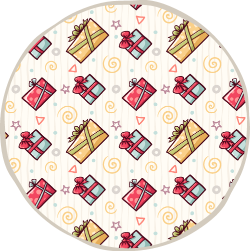 Christmas santa Cat doodle pattern greeting card cute