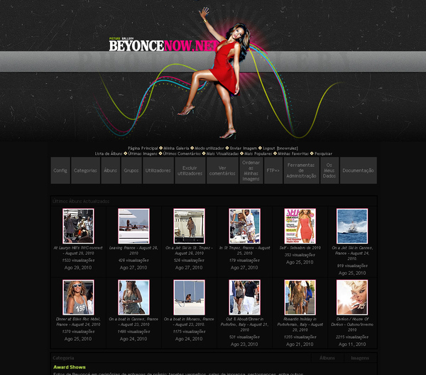 Beyonce Webdesign