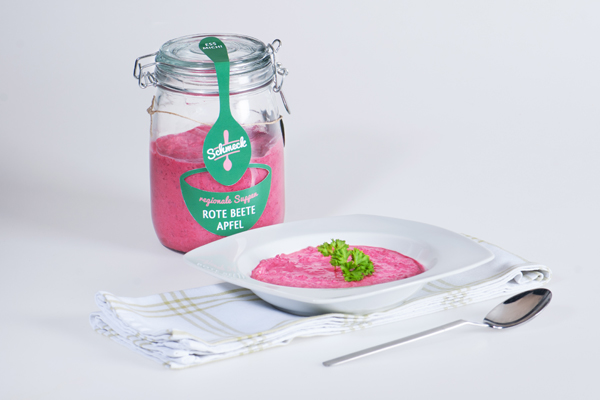 Schmeck Soup Food  student Work  germany healthy creative concept complementary color colour impact Reusage glas