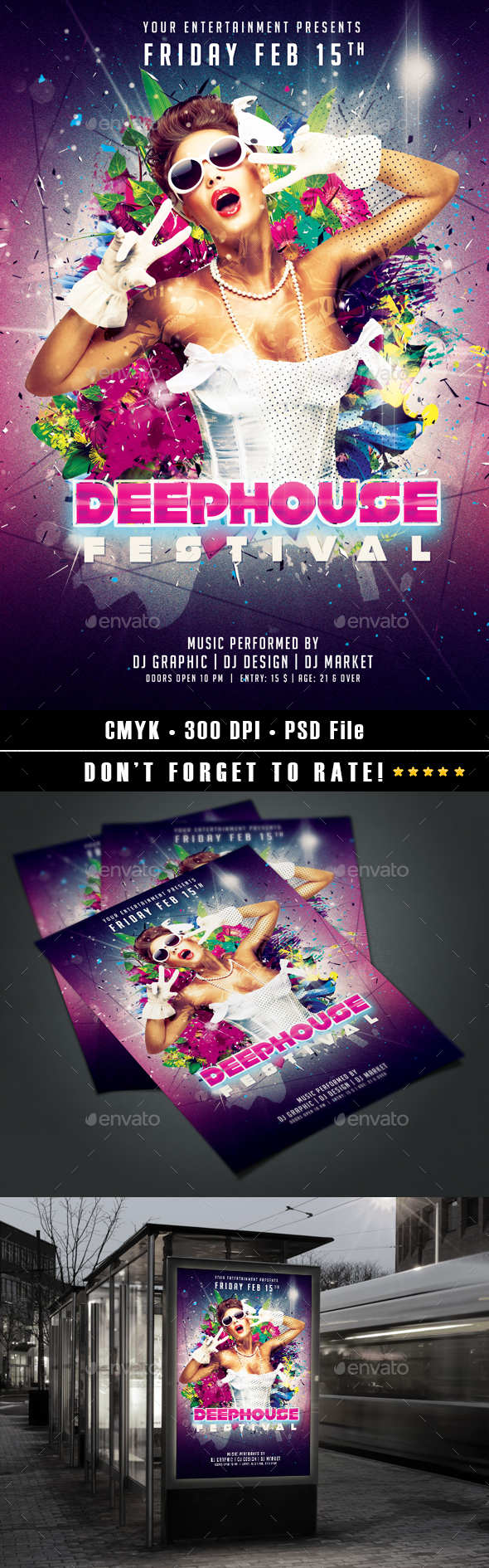 BEAT cheap flyer club color DANCE   dance event drink Event Flyer Design flyer template