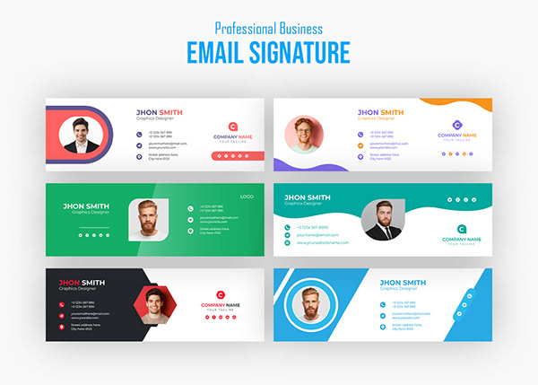 Email signature template or social media cover design