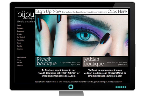 beauty Retail online typograhy