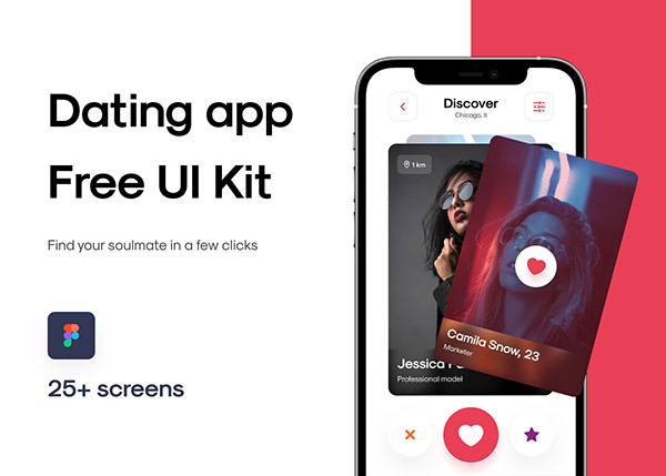 Dating app — Free UI Kit