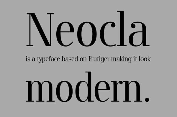 Typeface frutiger modification variation rounda neocla laida bodonized rounded serif sans