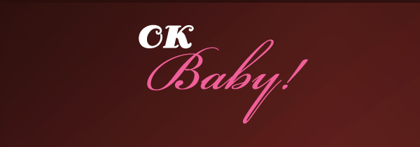 ok baby ok baby sexy brun pink rose marron logo Icon Funk rock cd Single cover business card band groupe Musique typo blanc White Chanteuse Musicien