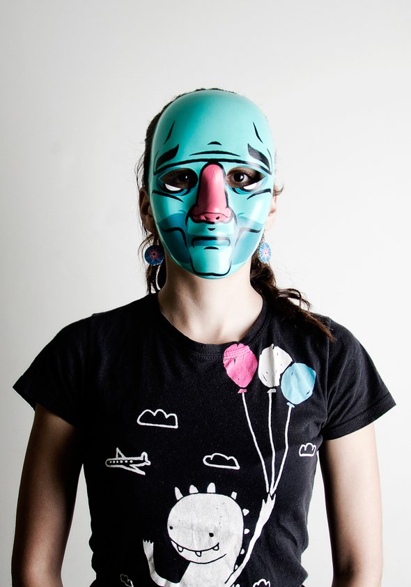 mask paint acrilyc costume Halloween girl