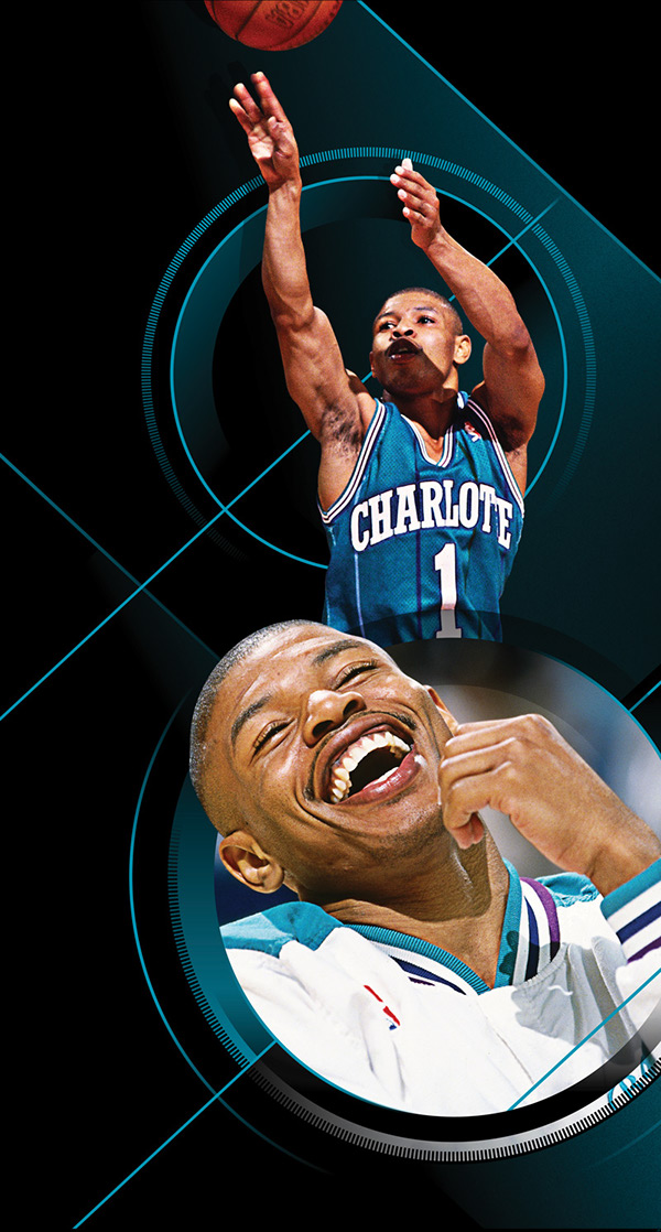 charlotte hornets bobblehead NBA muggsy bogues dell curry kelly tripucka sports marketing   limited edition collectible hornets