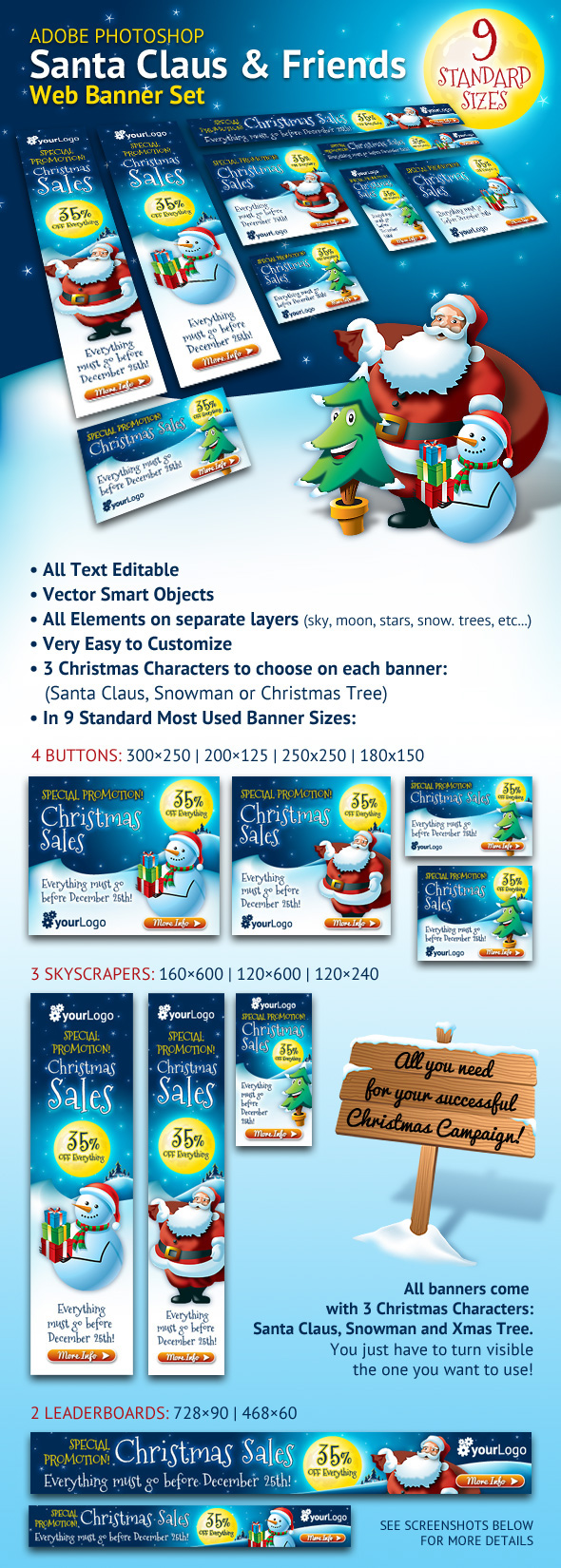 Satan Claus Christmas xmas banner banners christmas Tree snowman snow Christmas banner online marketing   publicity Promotion sales