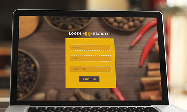 restaurant identity print business card Food  logo Stationery Website mark design ux brand color UI interaction
