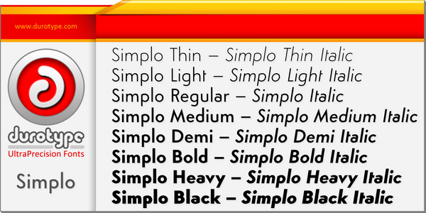 Ben Blom corporate Display Durotype Futura futuristic geometric Headline identity italian sans-serif simple Simplo text versatile