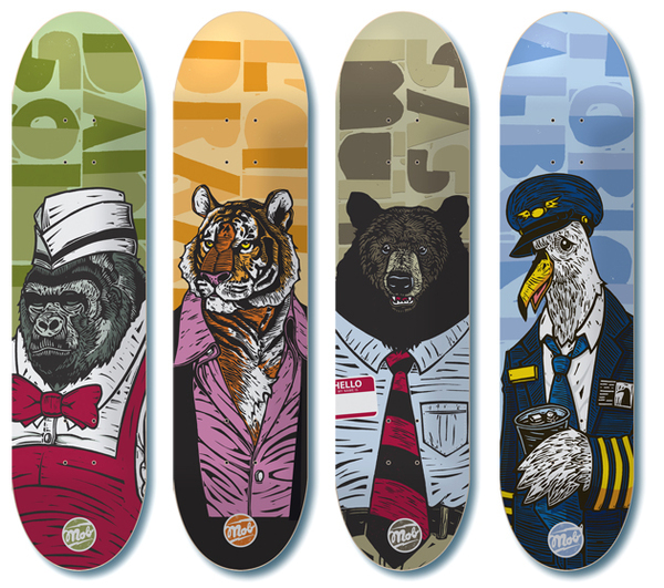 linoleum print skateboards