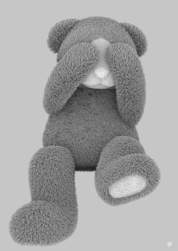 teddy bear 3D illustration