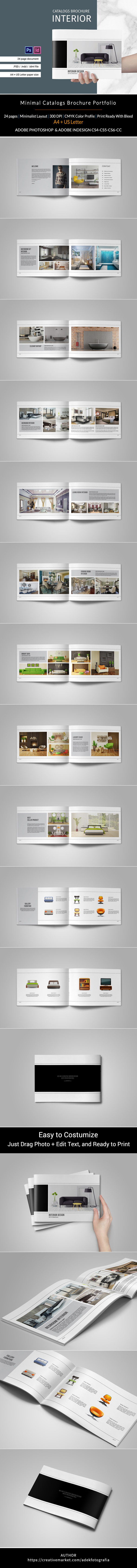 Interior catalogs brochure a4 letter psd template design interior PSD Templates Brochure Catalogs