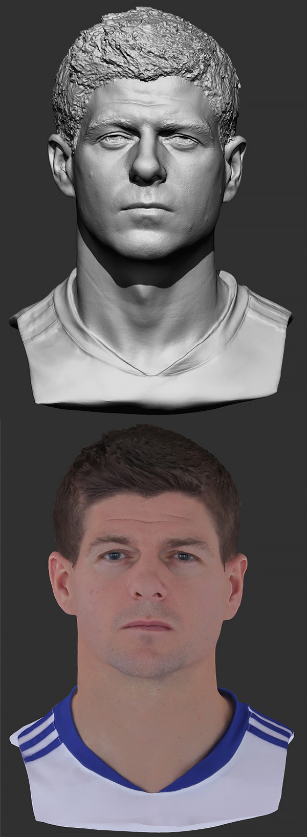 3d scan football capture head male advert 3D