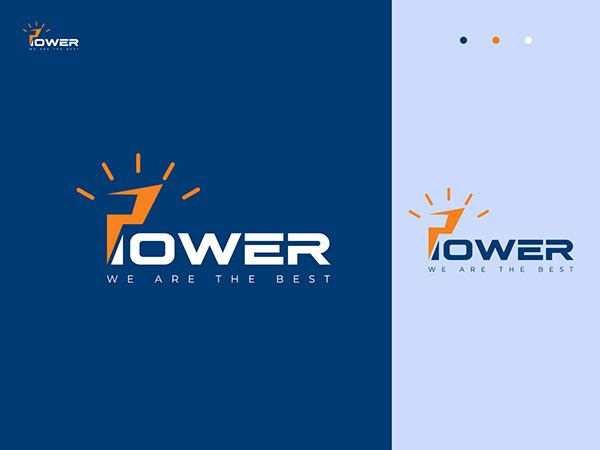 Power Logo, Renewable Energy Logo, Minimalist Logo