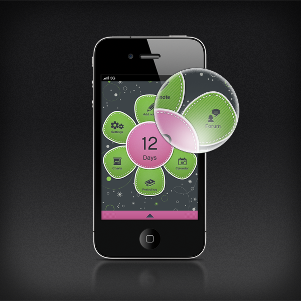 iphone dialer application screen iPad ui design Interface