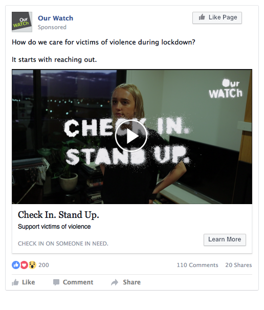 Advertising  domestic violence Our Watch RMIT